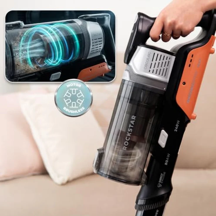 Cecotec Rockstar S30 Flex, Kabelloser Handstaubsauger mit hoher Saugleistung und flexiblem Schlauch, EU Plug 220V – Bild 4