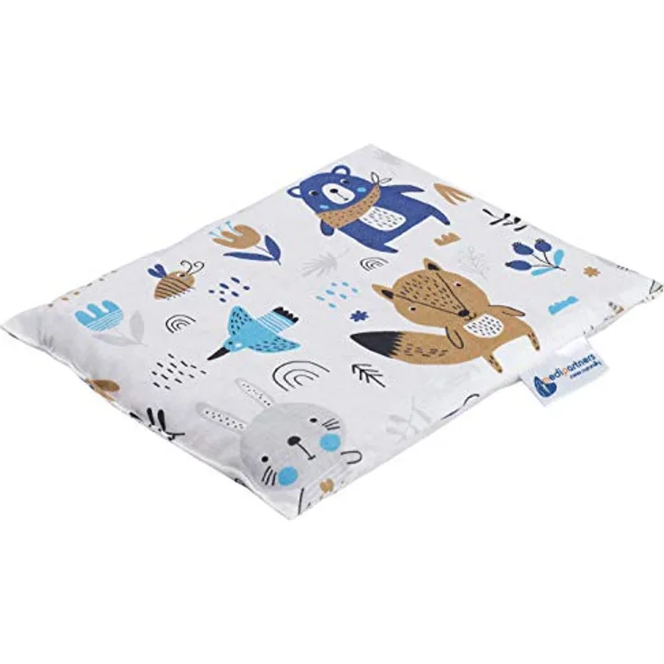 Medi Partners Kirschkernkissen Körnerkissen groß Wärmekissen 500g Rechteck 20x25cm Öko Natur 100% Baumwolle Wärme + Kältetherapie Massagetherapie (Boho Tiere)