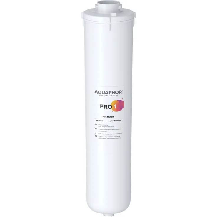 Aquaphor PRO 1 Wasserfilter 2in1 Trinkwasserfilter mit Aktivkohlefilter gegen Chlor, Pestizide, Schwermetalle, Bakterien und organische Verunreinigungen bis 3 Mikron, schwarz