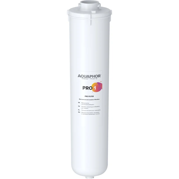 Aquaphor PRO 1 Wasserfilter 2in1 Trinkwasserfilter mit Aktivkohlefilter gegen Chlor, Pestizide, Schwermetalle, Bakterien und organische Verunreinigungen bis 3 Mikron, schwarz – Bild 1