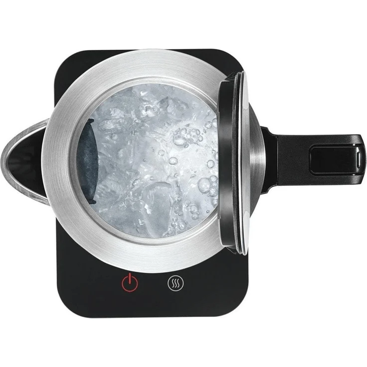 Bosch TWK7203 kabelloser Wasserkocher, Abschaltautomatik, Überhitzungsschutz, 7 Temperatureinstellungen, Warmhaltefunktion, 1,7 L, 2200 W, schwarz – Bild 4