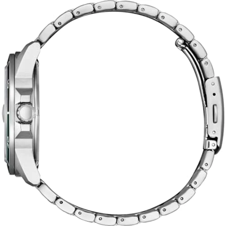 Citizen Herrenuhr Eco-Drive Solar mit Edelstahl Gliederband Silberfarben/Grün AW1811-82X – Bild 3