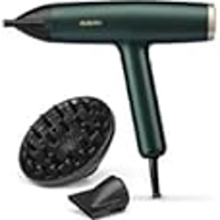 BaByliss Haartrockner Air Power Pro D6555DE, 1600 W, Digitaler Motor, starker Luftstrom, schonendes Styling, Ultra-Care-Modus