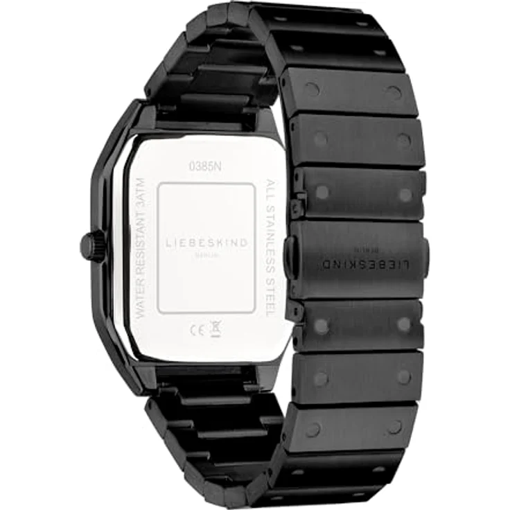 Liebeskind Berlin Armbanduhr LT-0385-MQ IP Black, Quarz-Damenuhr mit Edelstahlgehäuse und hochwertigem Edelstahlband – Bild 4
