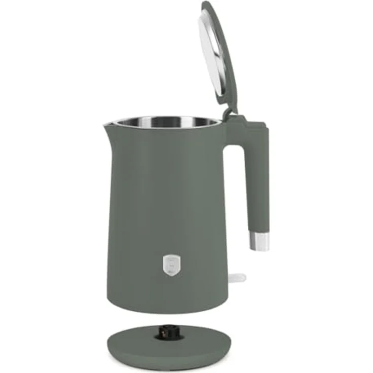Berlinger Haus Doppelwandiger Wasserkocher 1,7 l, Mattgrüne Kollektion, 1800 W mit Schnellheizfunktion und Trockengehschutz – Bild 2