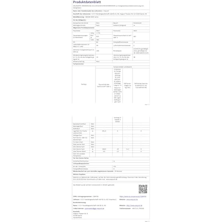 Exquisit SBS546-040D, Side-by-Side Kühl-Gefrierkombination, 442 Liter, No-Frost, LED-Display, 10 Ablagen, leiser Betrieb, weiß – Bild 11
