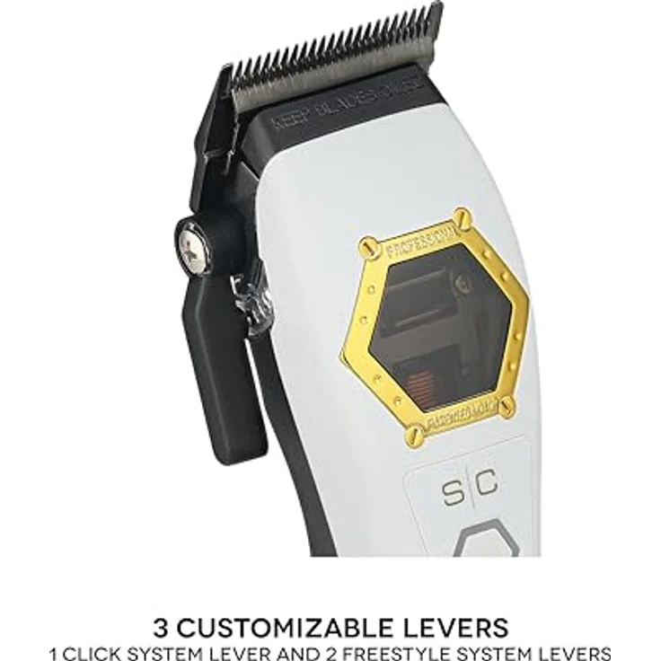 Stylecraft Instinct Clipper Metal Haarschneider by Gamma Più, Vektormotor, Dynamische Drehmomentsteuerung, 180 Min Autonomie, Ganzmetall-Rückseite – Bild 3