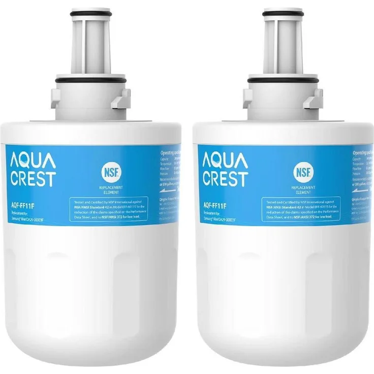 AQUA CREST Wasserfilter Ersatz für Samsung Kühlschrank DA29-00003F, 2 Stück, bleifrei, bis zu 300 Gallonen Leistung