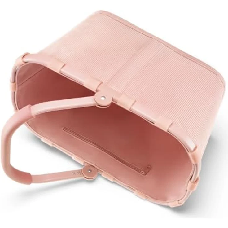 Reisenthel carrybag frame cord Shopper, wasserabweisende Einkaufstasche im Kord-Muster, Nude, 48 x 28 x 29 cm – Bild 4