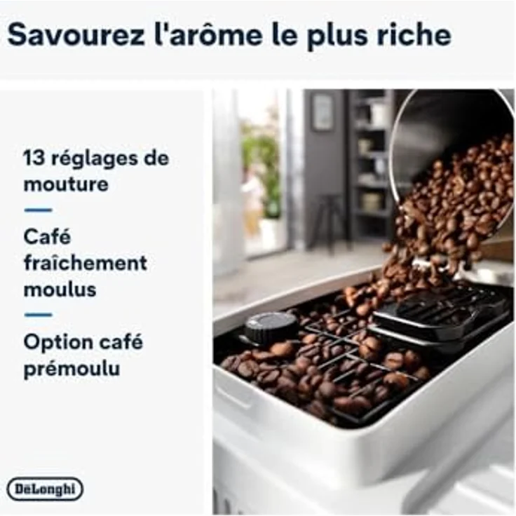 De'Longhi Kaffeevollautomat Magnifica Start ECAM 220.61.W weiß, One-Touch-Lösung mit benutzerfreundlichem Bedienfeld – Bild 3