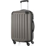 HAUPTSTADTKOFFER - SPREE - Handgepäck Hartschalen-Koffer Trolley Rollkoffer Reisekoffer, 4 Doppel-Rollen, 55 cm, 42 L, Graphite