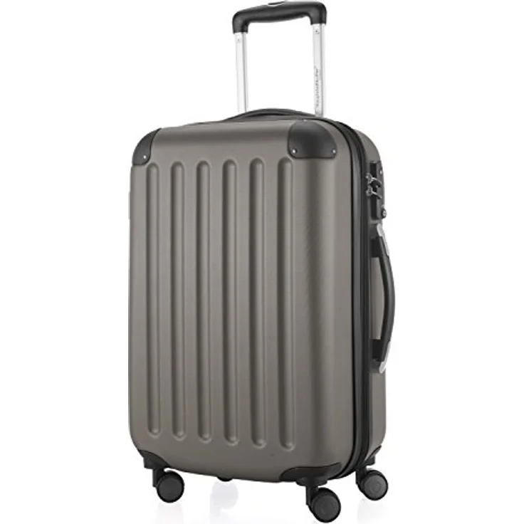 HAUPTSTADTKOFFER - SPREE - Handgepäck Hartschalen-Koffer Trolley Rollkoffer Reisekoffer, 4 Doppel-Rollen, 55 cm, 42 L, Graphite – Bild 1