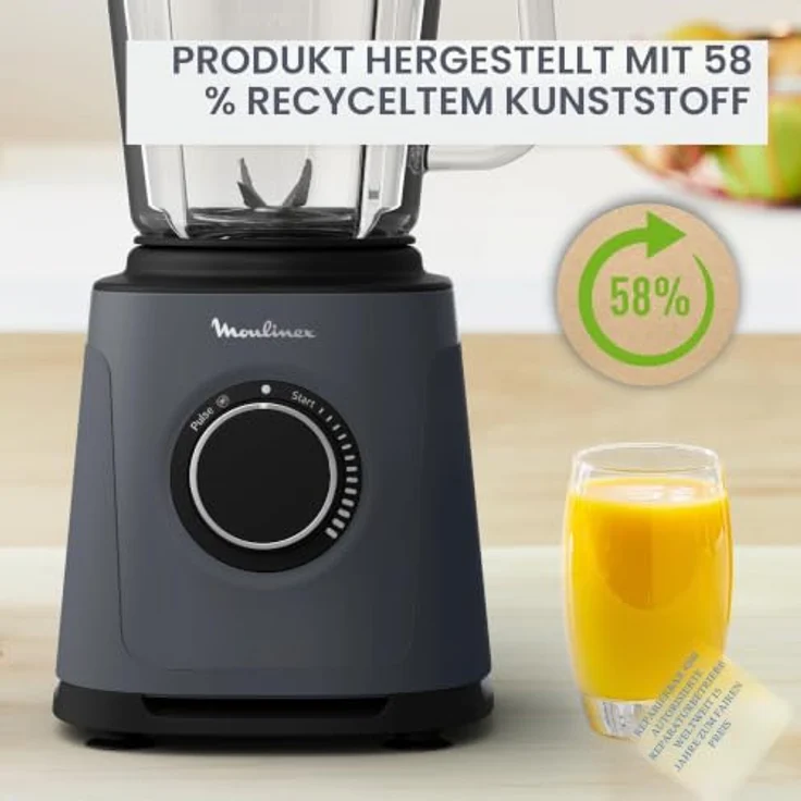 Moulinex PerfectMix Essential, Hochleistungsmixer, 1200 W, Powelix-Klingen-Technologie, leicht zu reinigen, LM771BF0 – Bild 4
