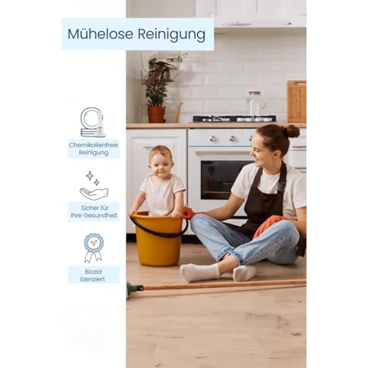 FAKIR 9212001 Wassersterilisiergerät, Desinfektionsmittel aus Leitungswasser, ABS-Gehäuse, felxible Anwendung mit Sprühkappe und Mikrozerstäuber – Bild 6