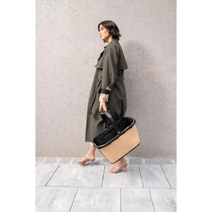 REISENTHEL® Shopper Carrybag, Polyester Einkaufstasche mit praktischem Reißverschlussfach, schwarz – Bild 7