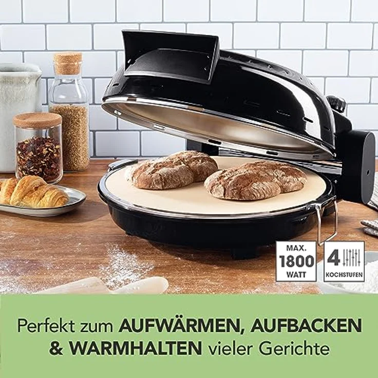 DS Produkte GOURMETmaxx Pizza Maker mit Temperatureinstellung und herausnehmbarem Pizzastein, bis zu 420°C, GS-geprüft – Bild 5