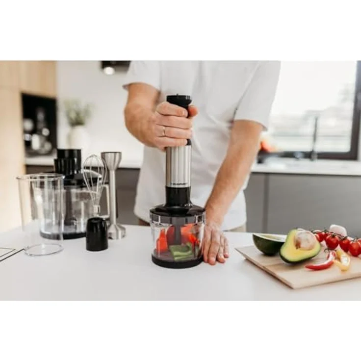 Blaupunkt Stabmixer HBD812, 1700W, variable Geschwindigkeit, Silber – Bild 4