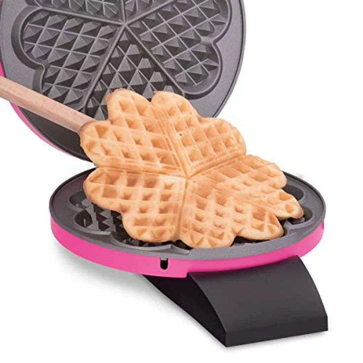 cloer 1627-11 Waffelautomat für klassische Herzchen-Waffeln - 930 W-Waffelgröße 15,5 cm-stufenlos wählbarer Bräunungsgrad, Pink – Bild 6