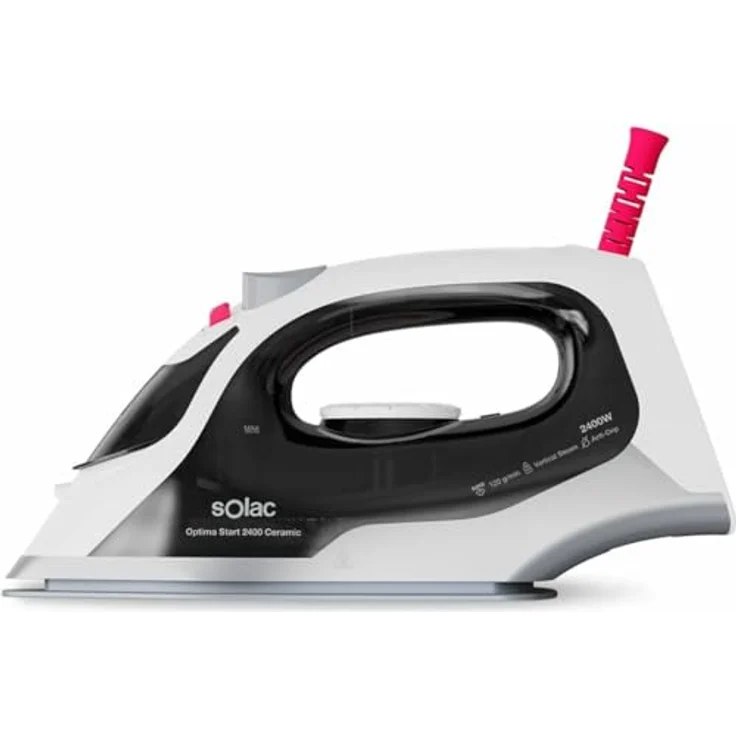 Solac Optima Start Dampfbügeleisen, 2400 W, Antihaft-Keramik-Sohle, vertikales Bügeln, blau – Bild 1