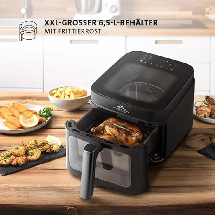 eta Fritteuse Fritta Ultima, 1700 W Heißluftfritteuse mit 12 Programmen, schwarz, 6,5 l Fassungsvermögen und LED-Display – Bild 5