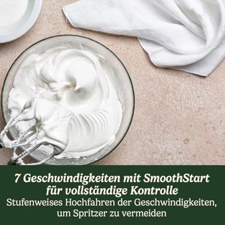 Cuisinart Power Advantage 7-Gang-Handmixer | 200W Motor | 7 Geschwindigkeiten | Aufbewahrungskoffer | Edelstahl-Rührbesen – Bild 3