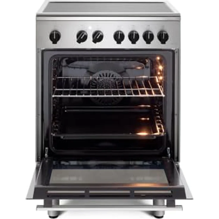 De'Longhi DMX 64 INL, Elektroherd Induktion mit 4 Brennern, Umluft und Dampf, 60x60 cm, Edelstahl – Bild 2