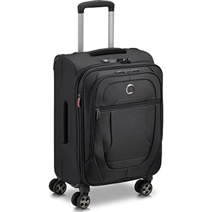 Delsey Koffer Helium DLX Expandable, Schwarz, mit 43 l Volumen und TSA-Schloss – Bild 2