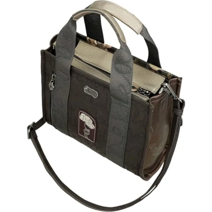 Anekke Manifesto Shopper Tasche, Mehrfarbig, 26 cm x 11 cm x 20 cm, 100% Polyurethan, grau – Bild 5