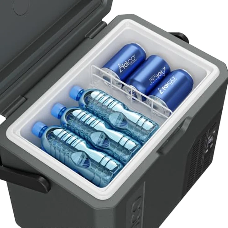 Yolco ET18 Carbon, Kühlbox mit 17 l und -20°C Kühlleistung, betrieben mit 12V/24V, leise (48 dB) – Bild 8