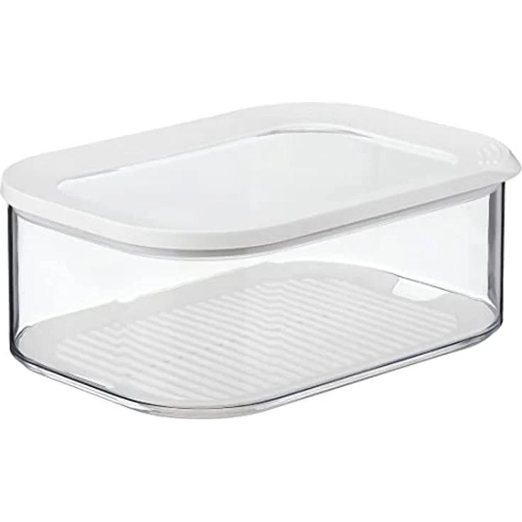 Mepal Käsedose Modula, 2000 ml, Antikondenseinsatz, spülmaschinengeeignet, Farbe: Nordic White – Bild 1