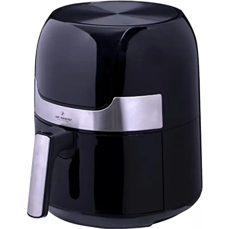 Just Perfecto Heißluftfritteuse 3,5L mit LED Touch - Airfryer bis 200°C - fritöse ohne Öl für 500g - 1400W Air Fryer mit 9 Programmen - Heißluft Fritteuse ohne Fett - Heissluftfriteuse für Pommes