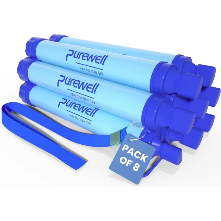 Purewell Trinkwasserfilter 0,01 μm Ultrafeinfilter, 1500 L Kapazität mit 5-stufiger Filtration für Outdoor & Survival