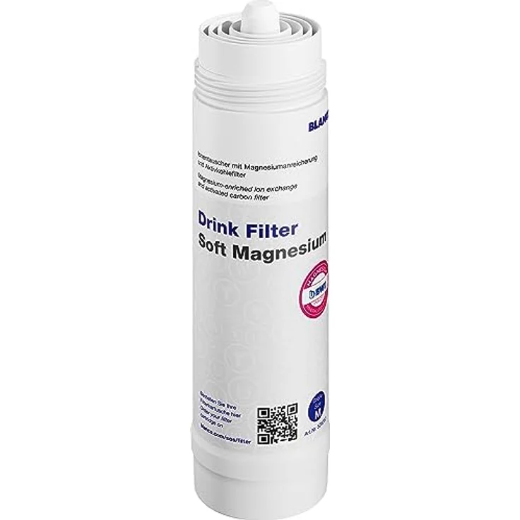 BLANCO Drink Filter Soft Magnesium M | Weniger Kalk. Zusätzliches Magnesium. Mehr Geschmack | Passend zur Drink.soda &CHOICE.all | Antikalk Filterkartusche | Trinkwasser | 520 Liter bei 12 °dTH – Bild 1