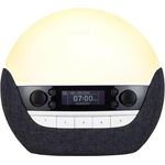 Lumie Bodyclock Luxe 750DAB+, Wecker mit Sonnenaufgangssimulator, DAB/DAB+ Radio, Schwarz, Bluetooth und dimmbarem Display