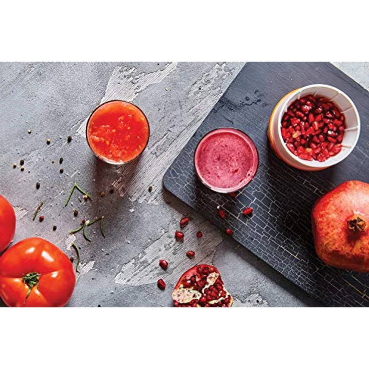 Börner Saftpresse (Violett) • Zitruspresse für frische Obst-/Gemüsesäfte • Entsafter mit Saftbehälter • Orangenpresse manuell • Fruchtpresse – Bild 3