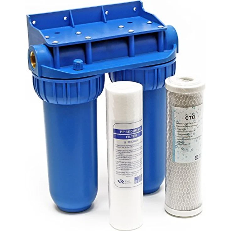 Naturewater NW-BR10B2 Doppelfilter 26,16 mm 3-4' PP Kartusche Aktivkohleblock Schraubenschlüssel – Bild 2