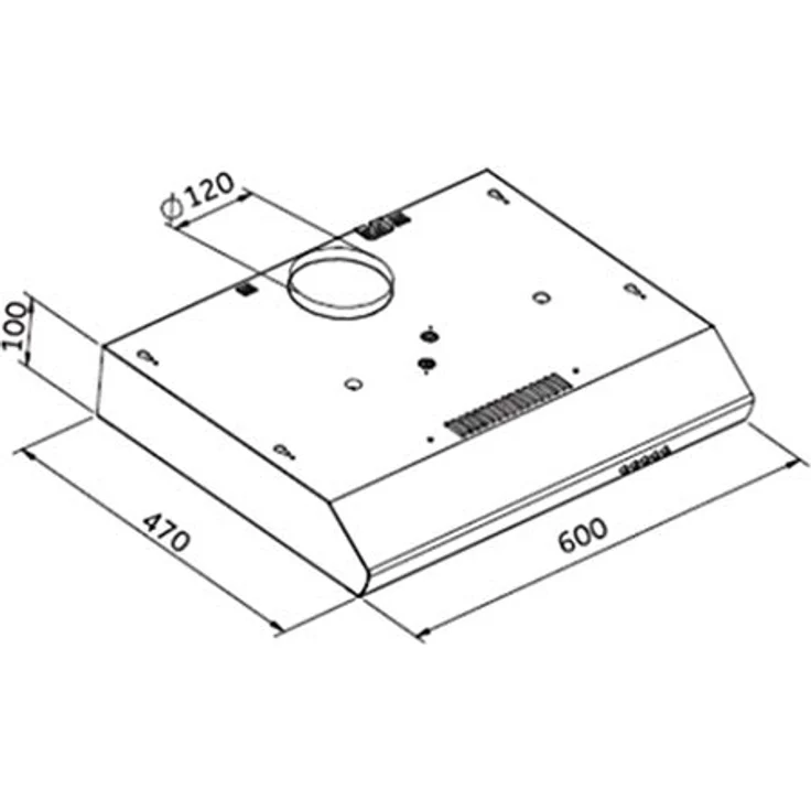 PKM UBH5000X Dunstabzugshaube, D, Abluft und Umluft, Unterbau, Breite 60 cm, 3 Gebläsestufen – Bild 3