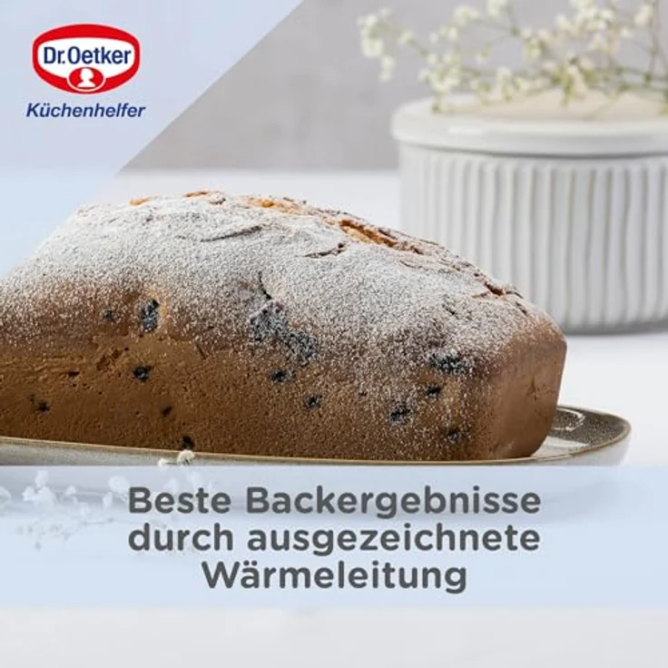 Dr. Oetker Kastenform 25 cm, robuste Brotbackform, Kuchenform für saftige Kuchen und deftige Brote, Serie Back-Liebe le, Menge: 1 Stück – Bild 5