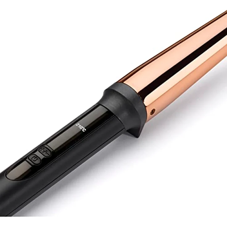BaByliss Salon Brilliance Conical Wand, Professioneller Lockenstab mit hochwertiger Titan-Beschichtung, 19-32 mm konisches Frisiereisen, 6 digitale Heizstufen von 160°C bis 210°C, C458E – Bild 4