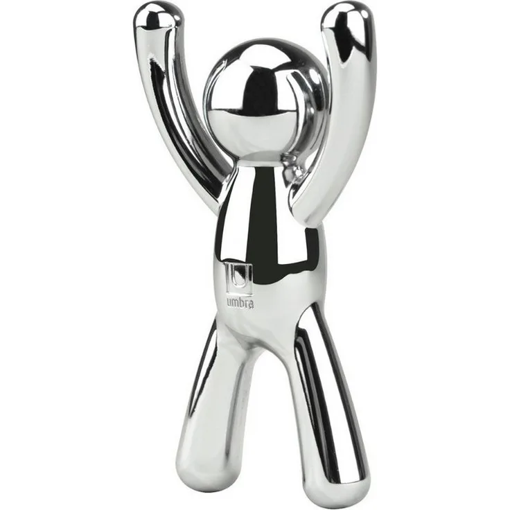 Umbra Trink-Buddy Flaschenöffner, Chrom, aus Metall mit kreativem Design