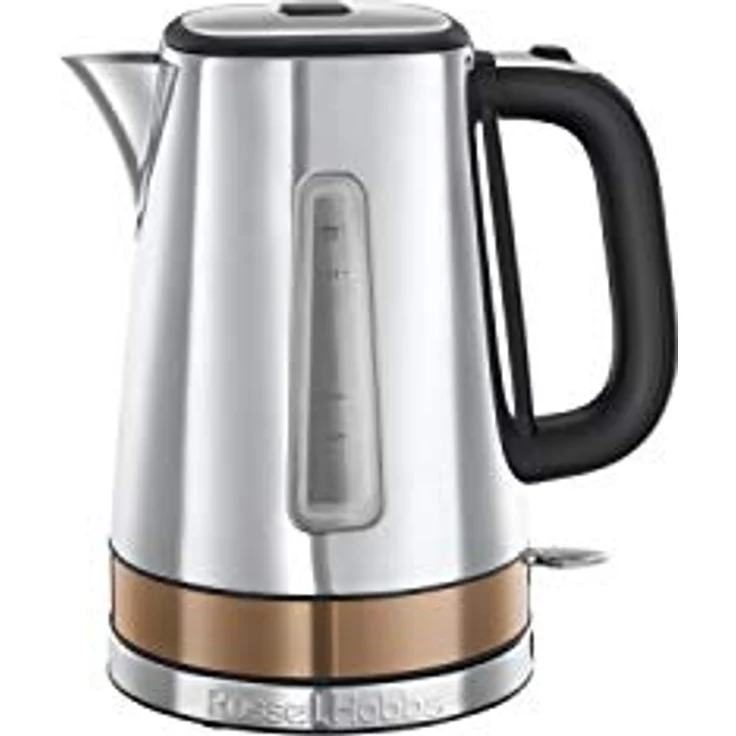 Russell Hobbs Wasserkocher, Luna Edelstahl-Kupfer, 1,7l, 2400W, Schnellkochfunktion, optimierte Ausgusstülle, Kalkfilter, Wasserstandsanzeige mit Füllmengenmarkierung, Teekocher 24280-70 – Bild 2