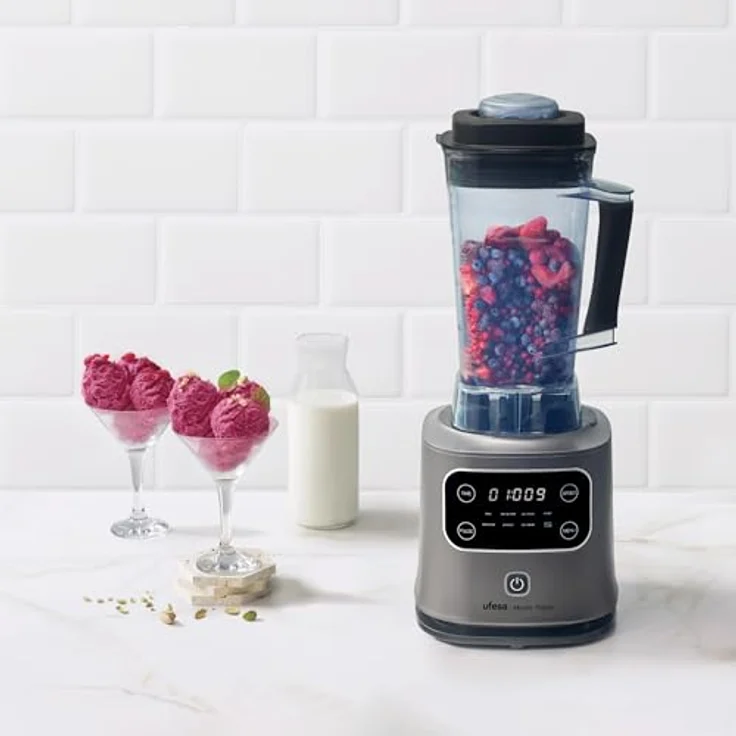 Ufesa Mystiz Topaz Standmixer, 2000W Leistung, 2L Tritan-Krug, Elektronische Geschwindigkeitssteuerung, Touchscreen, 6 Edelstahlklingen, 8 Automatische Programme, Eiszerkleinerer – Bild 5