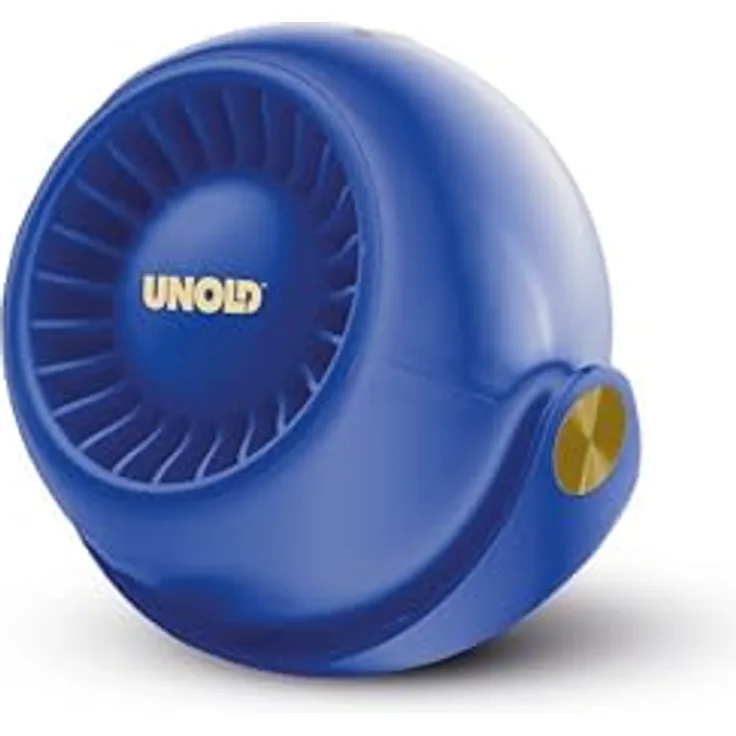 Unold Breezy Bowl Handventilator, kabelloser Akku mit 3 Geschwindigkeitsstufen, kompakt für unterwegs, 180° neigbar