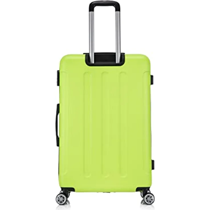 Flexot® Flex-2045 Koffer Zwillingsrollen Reisekoffer Trolley Hartschale (XL, Neon-Gelb) – Bild 3