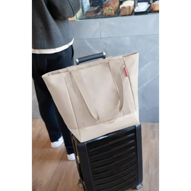 reisenthel Travelshopper Shopper Tasche, 52 cm, beige, 100% Polyurethan, ideal für Einkauf und Freizeit – Bild 2