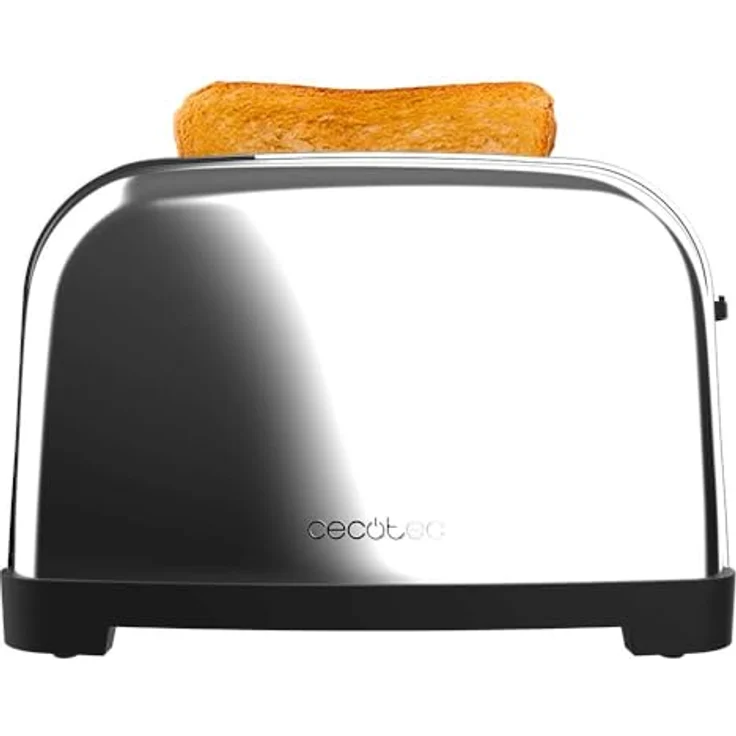 Cecotec Vertikaler Toaster Toastin' Time 1700 Double Inox, 4 Schlitze, 1700 W, Edelstahl mit 2 Brötchenaufsätzen und Krümelschublade – Bild 2