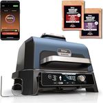 Ninja Woodfire Pro Connect XL Elektrischer BBQ Smoker Grill, App-Steuerung, 7-in-1 Outdoor Grill elektrisch & Air Fryer mit Woodfire Pellets, wetterfest, Schwarz OG901EU