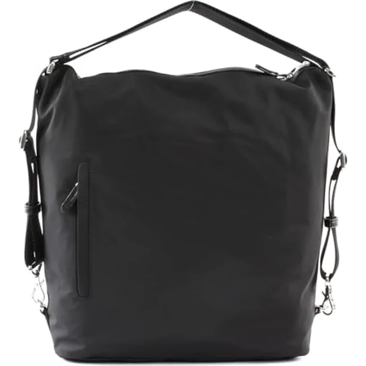 Mandarina Duck Hunter Hobo Backpack VCT10, multifunktionale 2in1 Rucksack-Tasche aus schwarzem Polyester, geeignet für A4-Ordner – Bild 4