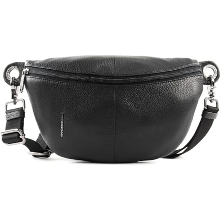 Mandarina Duck Mellow Leather Gürteltasche, 30 cm, 100% Leder, schwarz