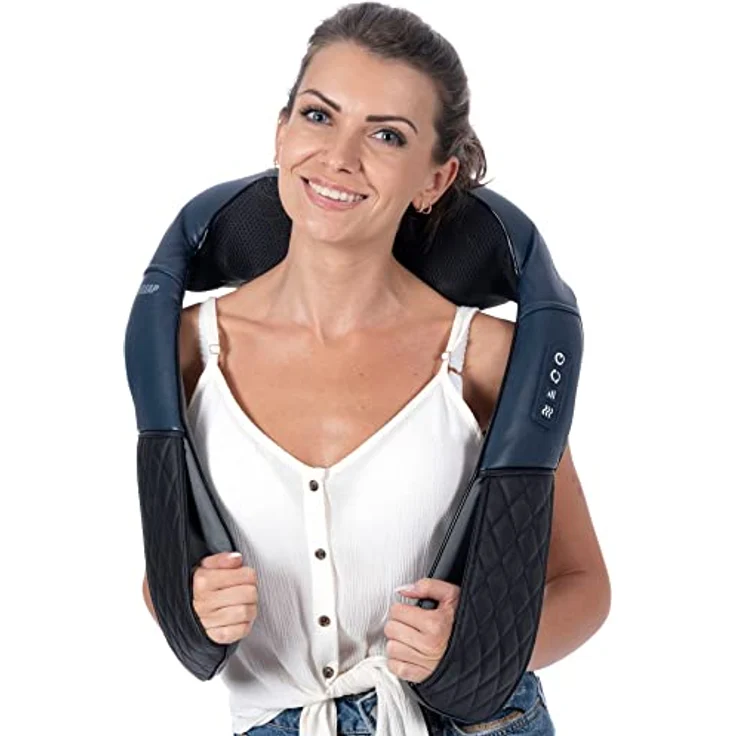 Fitleap Massagegerät, Nacken-Rücken-Schulter-Massagegerät, Shiatsu Massagegerät mit Infrarot-Wärme, schwarz – Bild 2